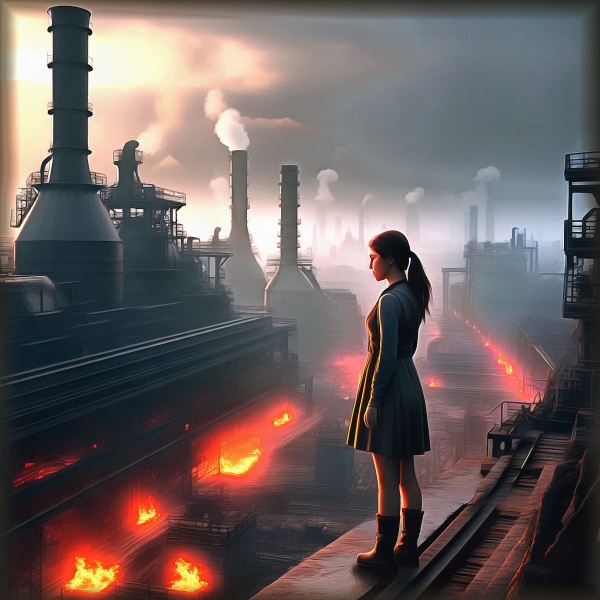 Блог #112. 
Девочка на сталелитейном заводе. Фото от MatchFixingBet.Ru