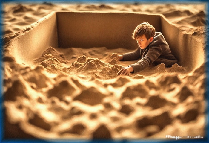 Блог #123. 
Парень играет в детской песочнице. Фото от MatchFixingBet.Ru
