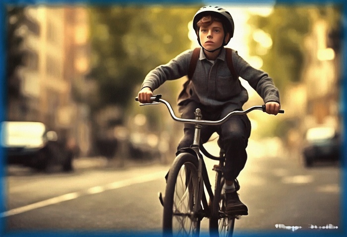 Блог #123. 
Мальчик едет на велосипеде. Фото от MatchFixingBet.Ru