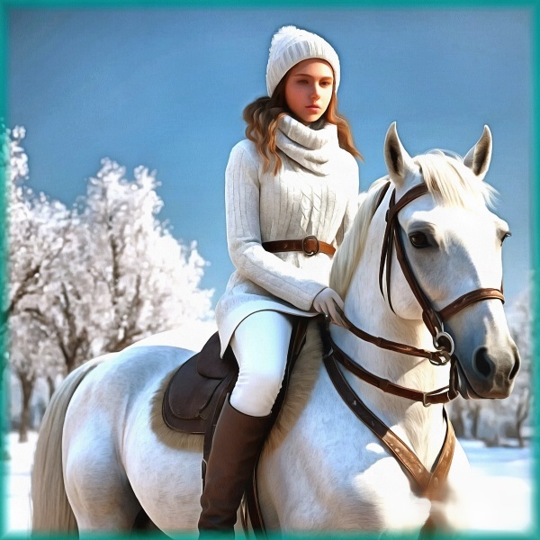 Блог #130. 
Белая девушка на белой лошади. Фото от MatchFixingBet.Ru