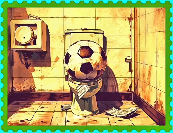 Блог #132. 
Soccer ball in the toilet. Photo by MatchFixingBet.Ru