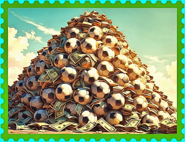 Блог #132. 
A bunch of balls and dollar notes. Photo by MatchFixingBet.Ru