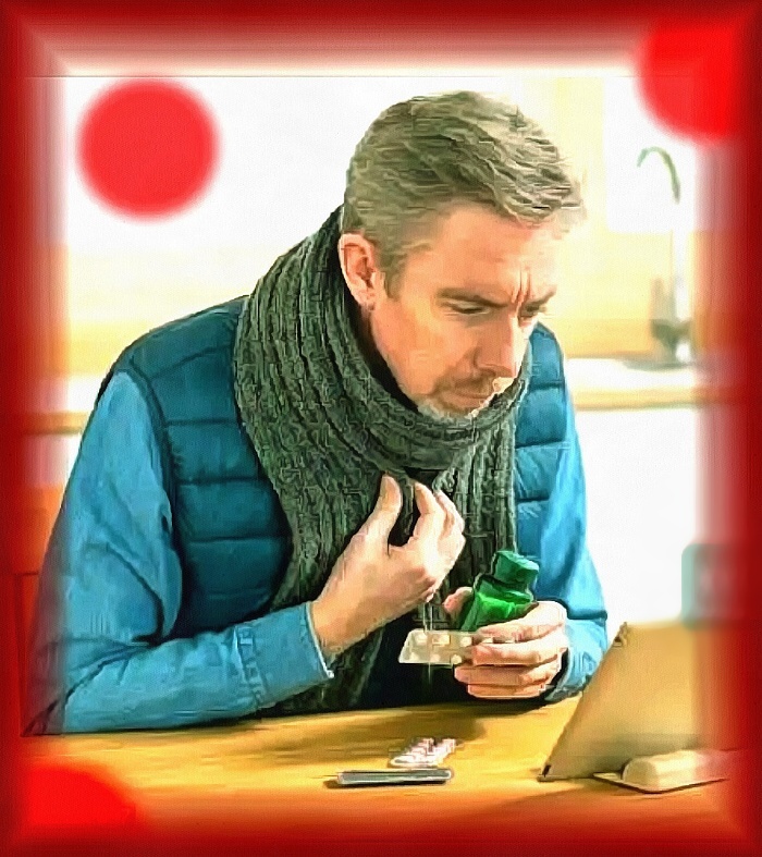 Блог #77. 
Мужчина пьёт таблетки. Изображение от MatchFixingBet.Ru